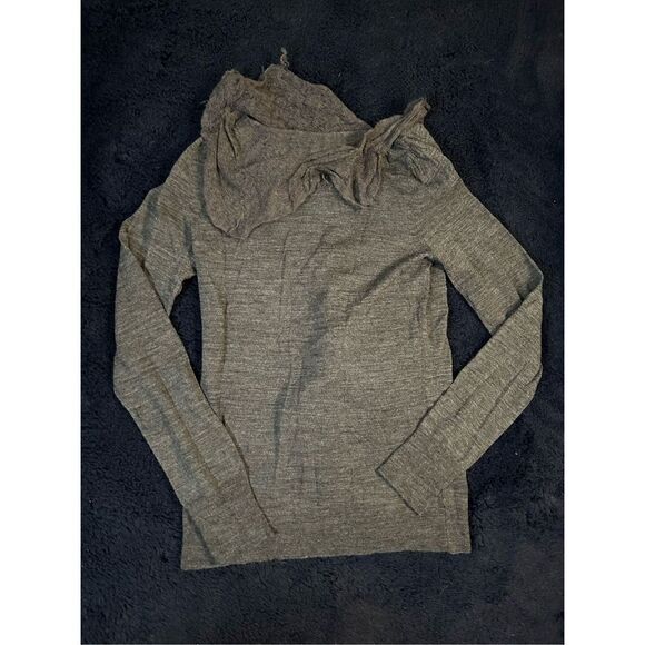 Leifsdottir Anthropologie Ruffle Longsleeve Button Down Sweater Sz Small B8 - Picture 2 of 8